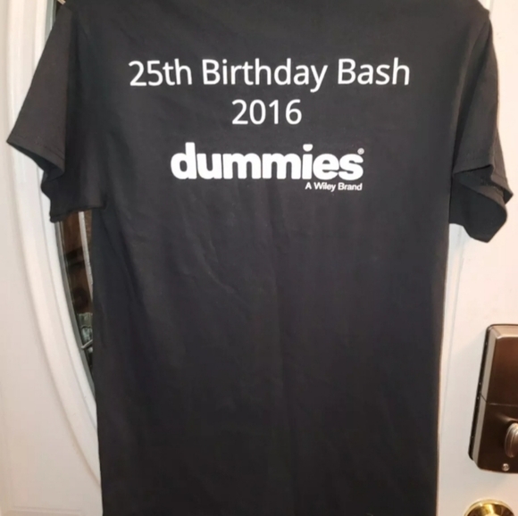 For Dummies" Wiley books 25th Birthday Bash 2015 Promo Shirt - Picture 3 of 6